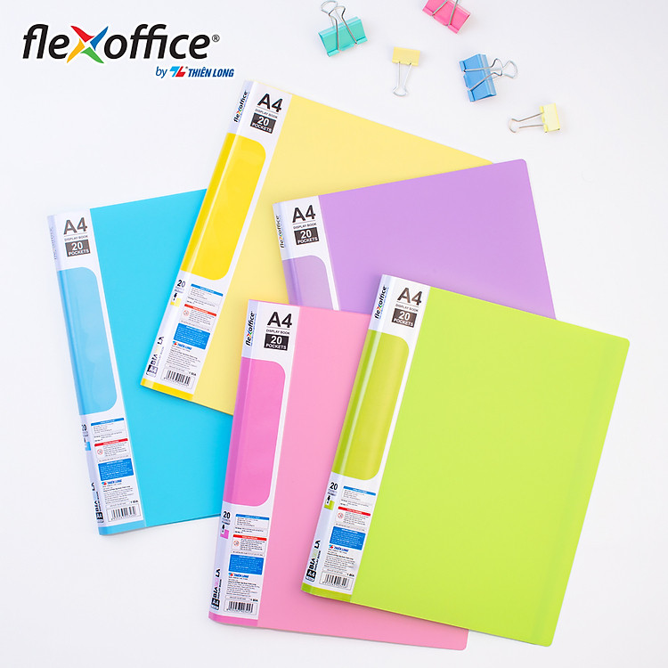 Bìa Hồ Sơ Màu Pastel 20 Lá Nhựa PP Thiên Long Flexoffice FO-DB007/NĐ (Xanh) - Ảnh 5