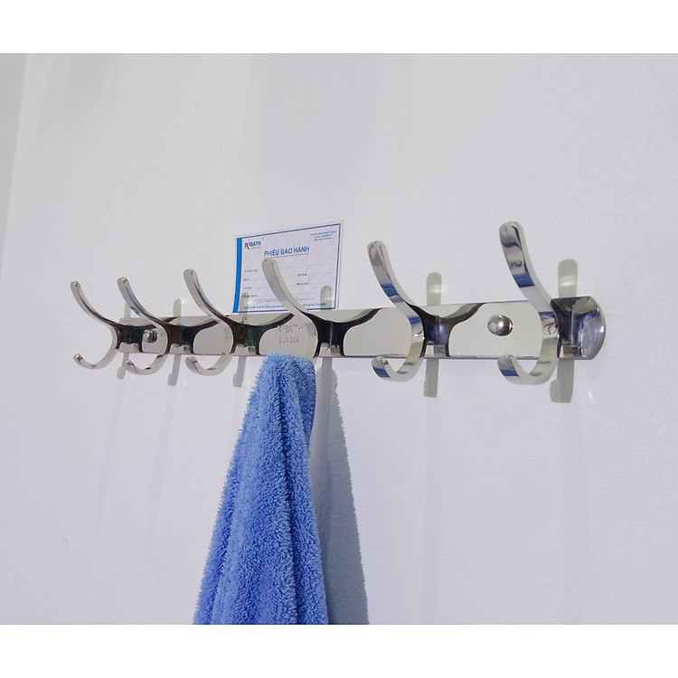 Móc Áo Kibath Đúc 6 Chấu Inox 304,KB-417
