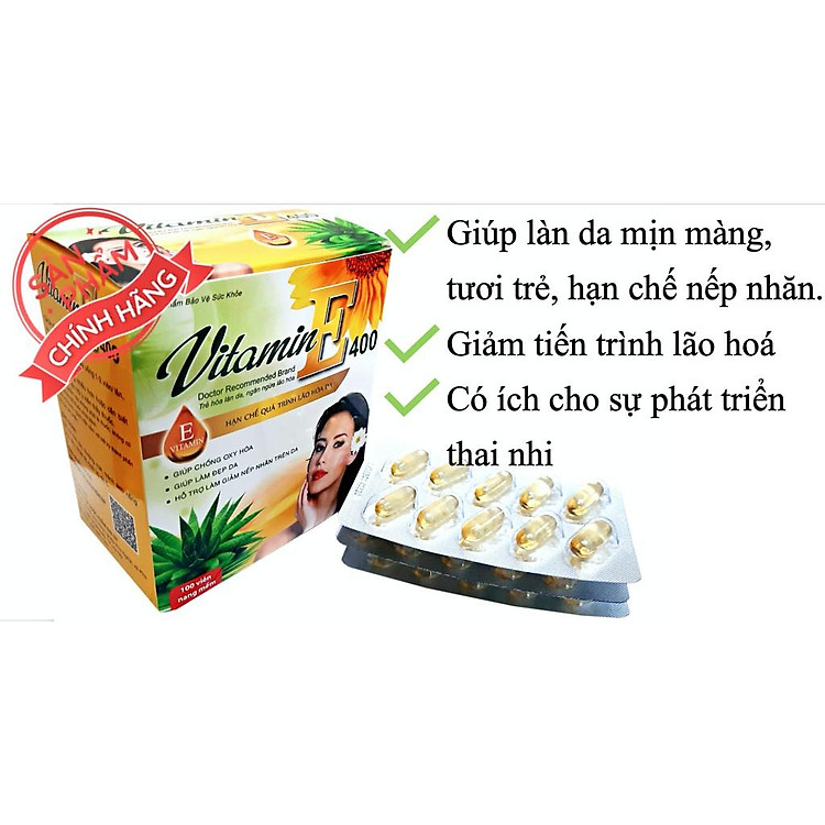 Vitamin E Đại Uy (Hộp 100 Viên)