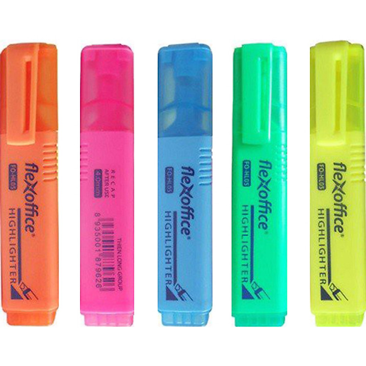 Vỉ 5 Màu Bút Dạ Quang Flexoffice Fo - Hl05