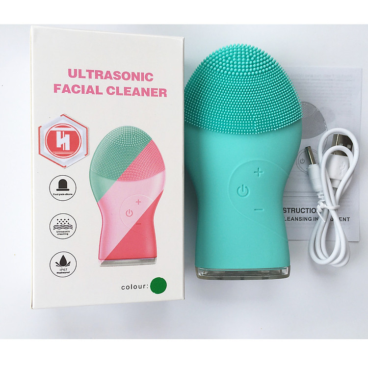 Máy rửa mặt mini massage tích hợp sóng âm HT SYS -TL703 - Facial Cleansing & Massaging Device - Massage - Làm Sạch Sâu - Tẩy Tế Bào Chết - Nâng Cơ Kháng Khuẩn