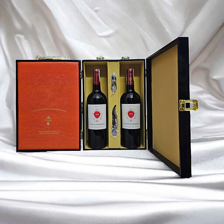 Hộp Da Đôi Rượu Vang Tết 2026 - Quà Tặng Tinh Tế, Đẳng Cấp Mùa Xuân