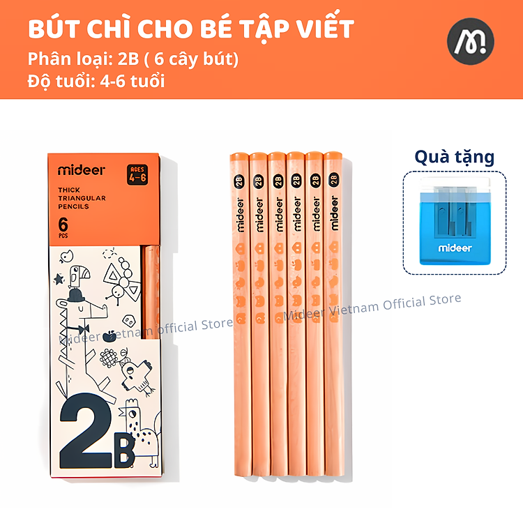 Bút Chì Mideer 2B 4B 6B (Cạnh tam giác) - Ảnh 3