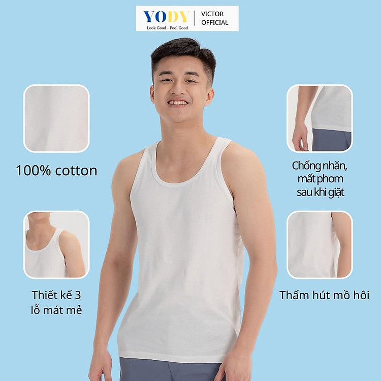Áo Lót Nam Kiểu Ba Lỗ YODY Vải Cotton Cao Cấp Mã SP BLM3001
