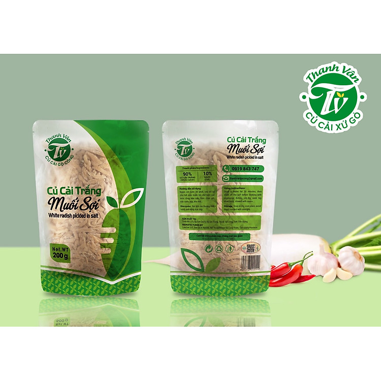 Củ cải trắng muối sợi Thanh Vân xứ Gò 1kg