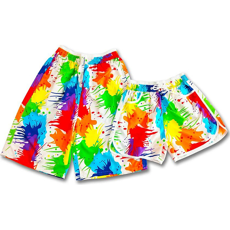 Quần cặp, quần đôi đi biển họa tiết vẩy sơn ZBra - ZQD01