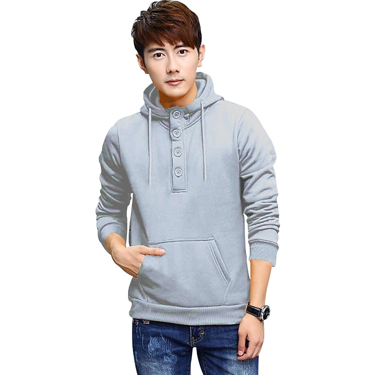 Áo khoác nam Hoodie cài nút