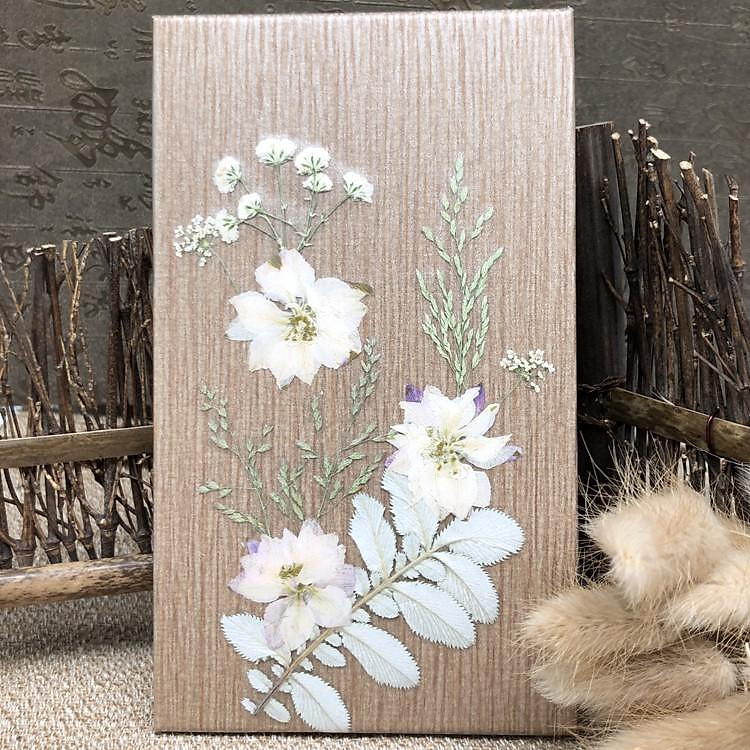Sổ tay bìa ép hoa khô handmade