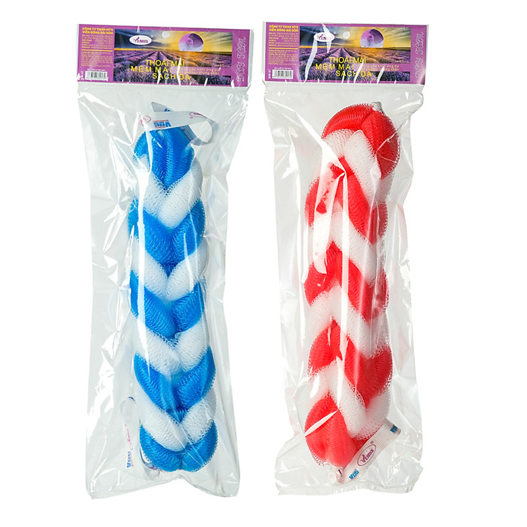 Combo 2 Dây tắm dài đơn Venus BW-57-Tạo bọt nhiều, tấy da chết, thẩm thấu sữa tắm nhiều,massge thư giãn (Giao màu ngẫu nhiên)