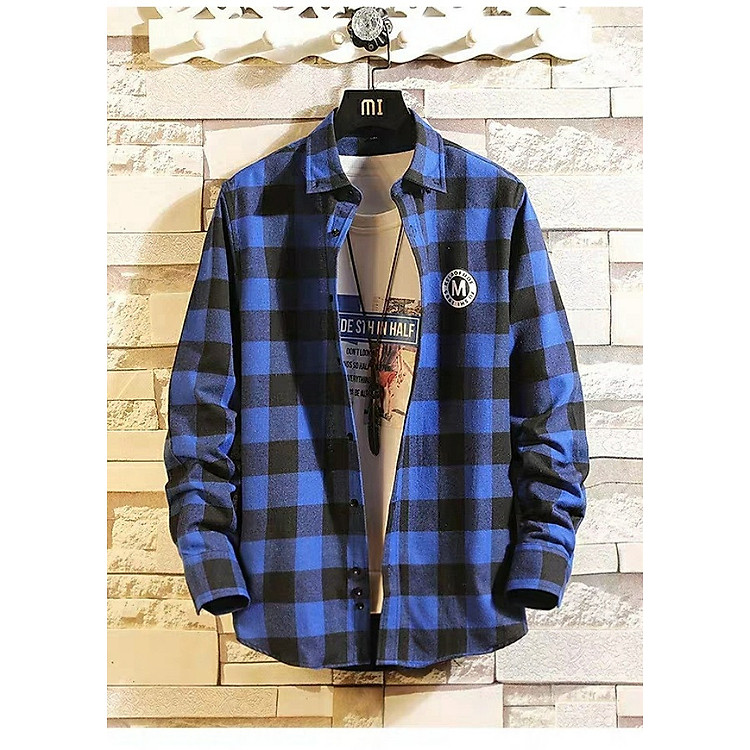 ÁO SƠ MI UNISEX NAM LOGO CHỮ M SIÊU HÓT