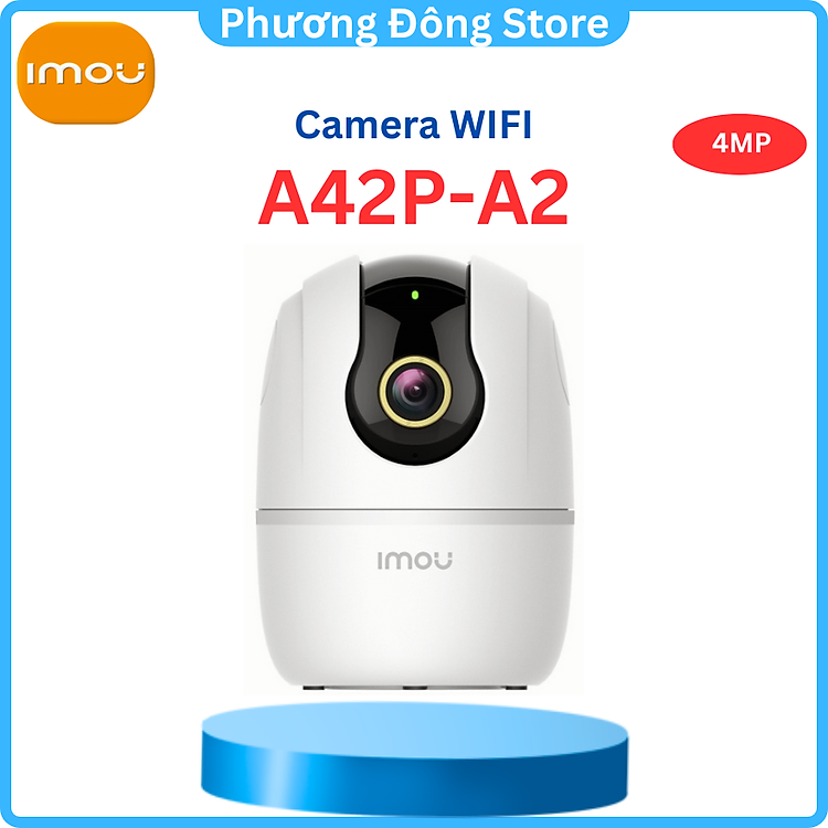 CAMERA IP WIFI TRONG NHÀ IMOU A42P 4M 2K - Xoay 360, Đàm Thoại 2 Chiều, Phát hiện chuyển động, Chống ngược sáng