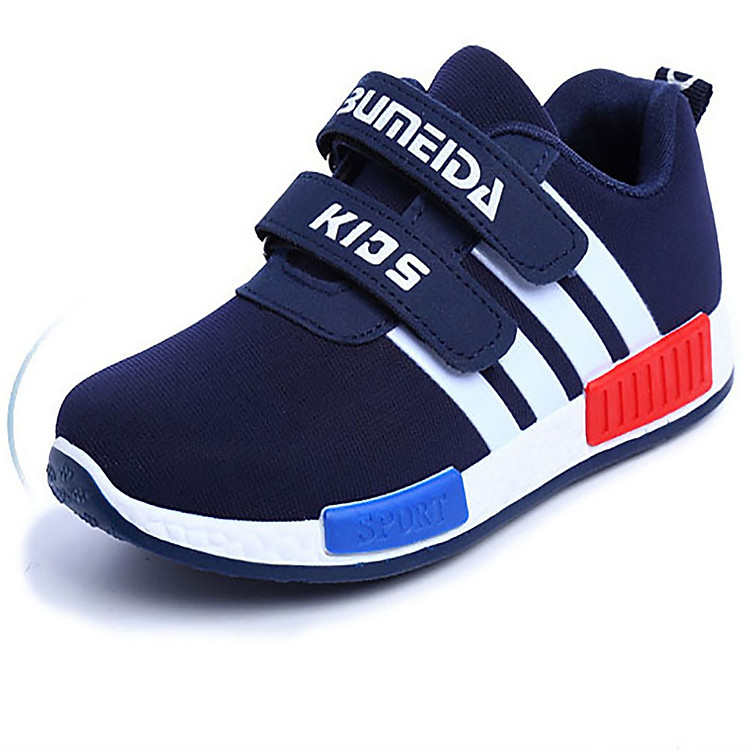 Giày Thể Thao Bé Trai Xanh Sọc Trắng Phong Cách Hàn Quốc Nhẹ Mềm Êm Chân Cho Trẻ Từ 5 – 15 Tuổi