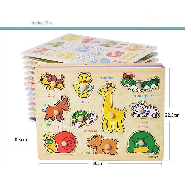 Bảng núm gỗ hình động vật hoang dã Chính hãng Tiết kiệm - Hình ảnh 3