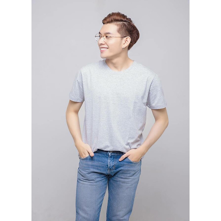 Áo Thun Nam Trơn Màu Xám (Free Size)