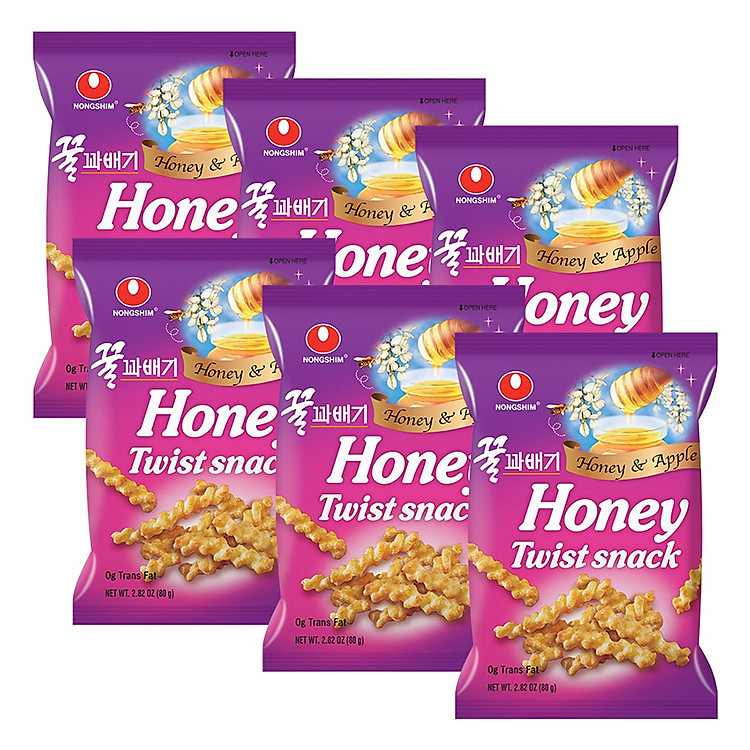 Combo 6 Gói Bánh Snack Mật Ong Nongshim (80g / Gói)