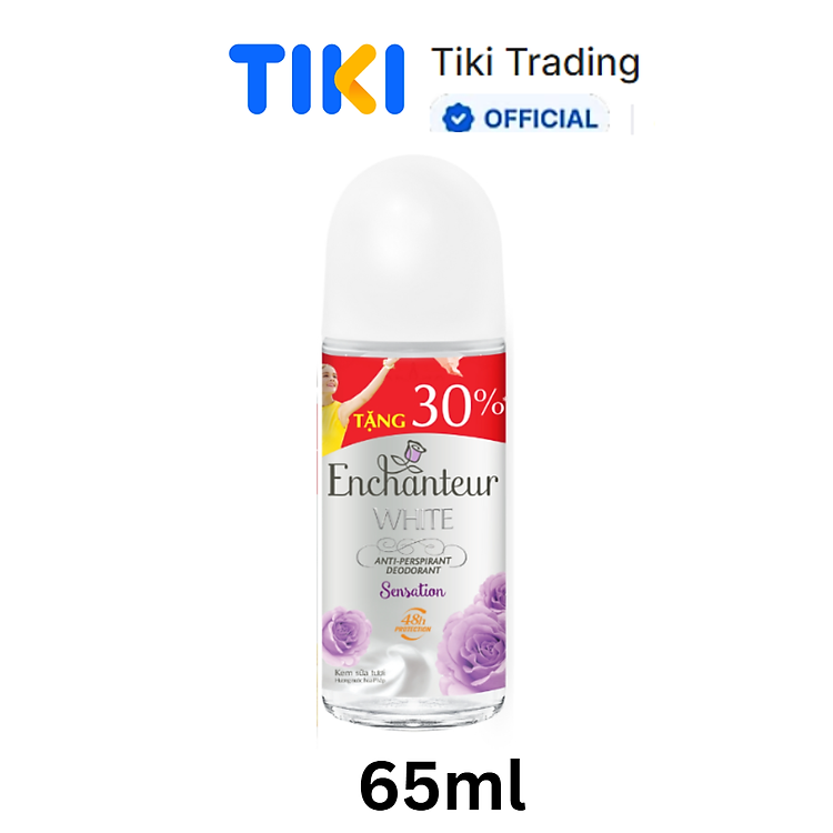 Lăn Khử Mùi Enchanteur Sáng Da Sensation 50ml White Anti-Perspirant Deodorant 24h