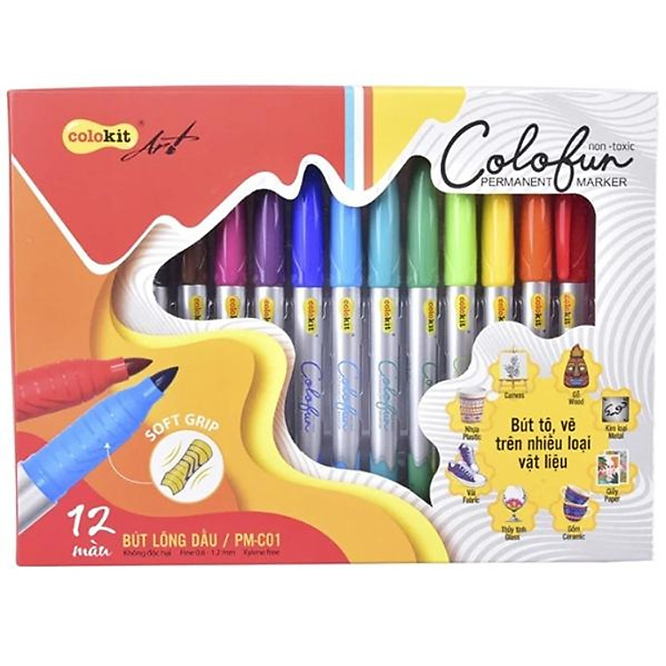 Hộp Bút Lông Dầu Colokit PM-C01 (12 màu) - Ảnh 2