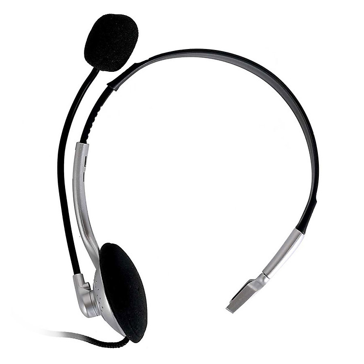 Tai Nghe Có Dây Chụp Tai Một Bên Elecom Có Mic HS-HP21SV Bạc - Hàng Chính Hãng