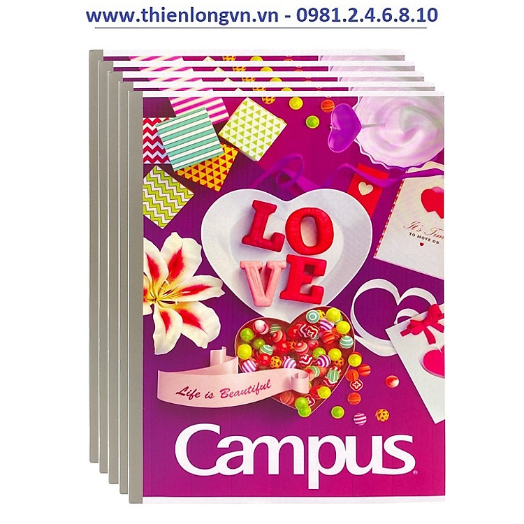 Vở Kẻ Ngang 120 Trang B5 Gift Campus (Lốc 5 quyển)