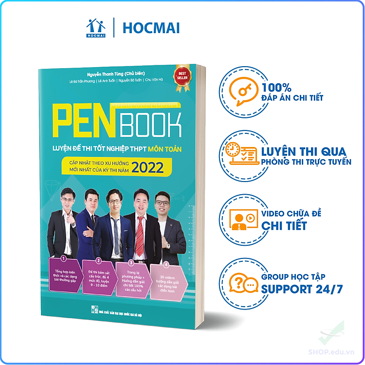 PENBOOK – Luyện đề thi Tốt nghiệp THPT Môn Toán 2022