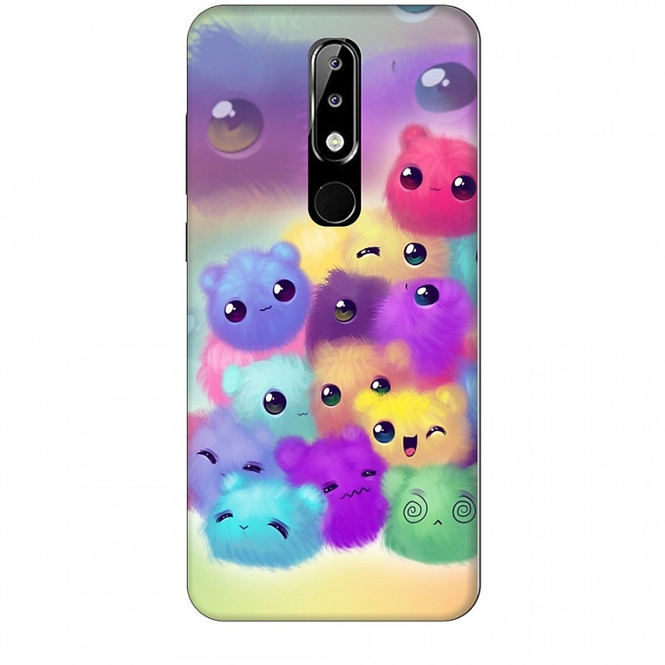 Ốp lưng dành cho điện thoại NOKIA 5.1 Plus Mèo Con Ngũ Sắc