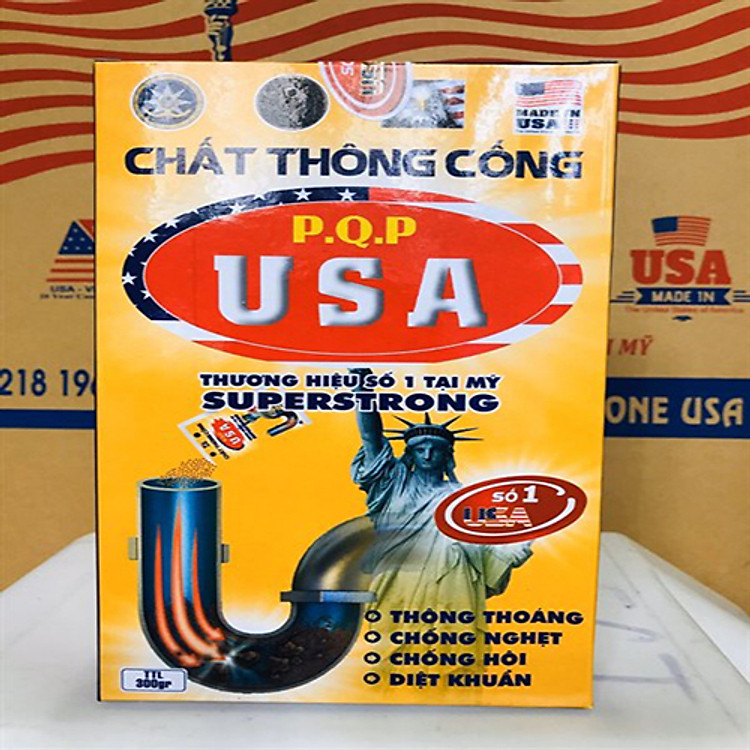 Hộp bột chất thông cống USA số 1 của Mỹ P.Q.P VKT-HC-018-300 (300gr)