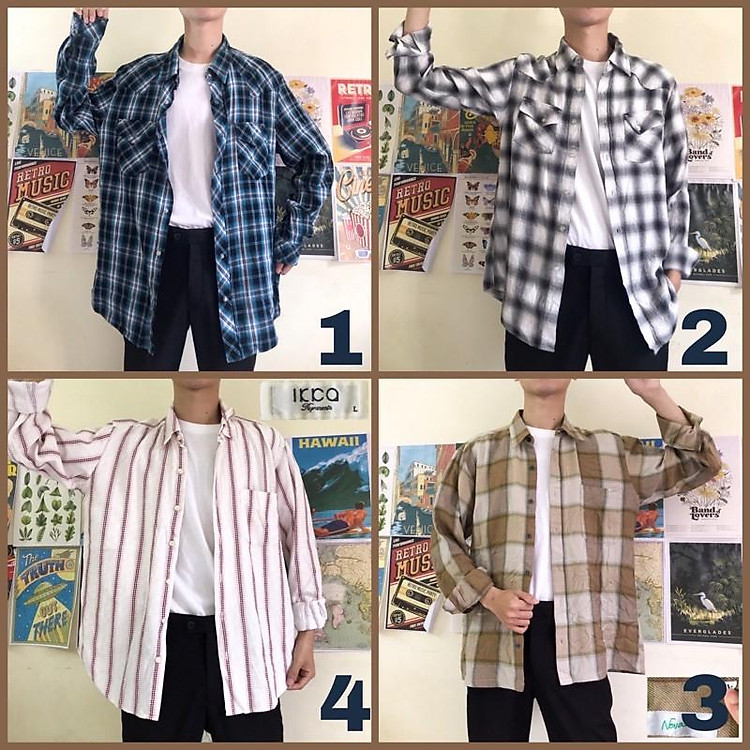 SƠ MI FLANNEL NAM NỮ SIZE TO CHẤT ĐẸP FORM TRENDY VINTAGE VÀ NĂNG ĐỘNG