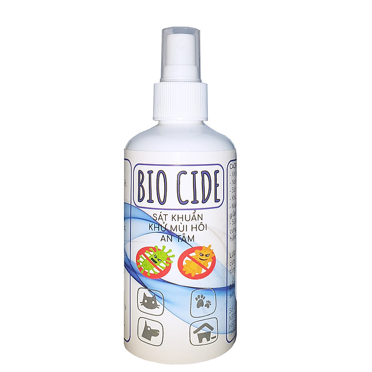 Chai sát trùng virus vi khuẩn không gian sống và chuồng nuôi cho chó mèo chai mini bỏ túi 200ml