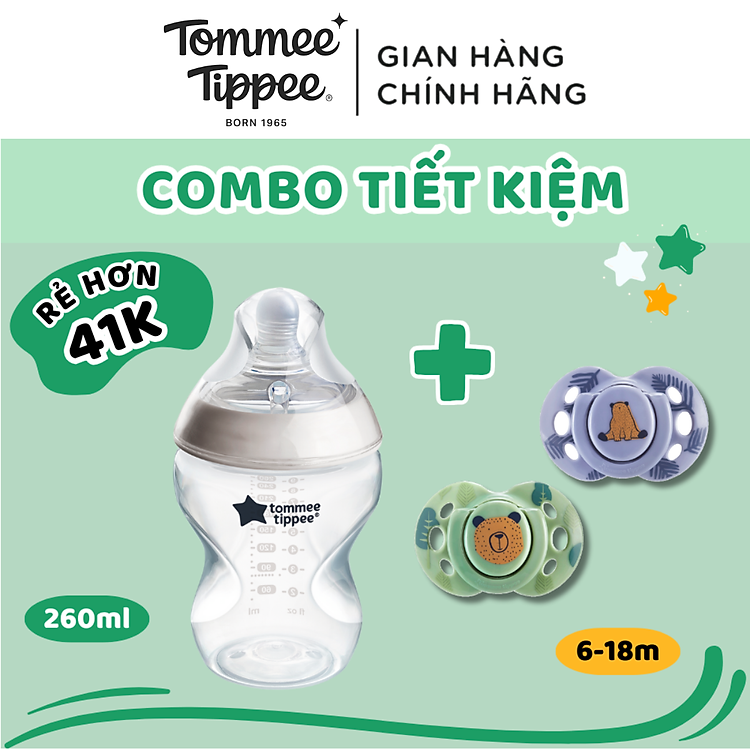 Mua Combo Ty Ngậm & Bình Sữa Tommee Tippee Đảm bảo Ưu đãi
