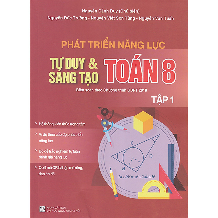 Sách - Phát triển năng lực tư duy và sáng tạo Toán 8 tập 1 (Biên soạn theo chương trình GDPT 2018)
