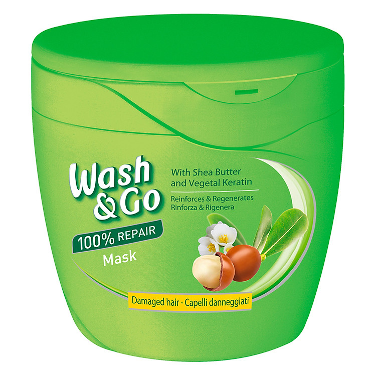 Kem Ủ Tóc WASH&GO Chiết Xuất Bơ Hạt Mỡ Dành Cho Tóc Hư Tổn 300ml