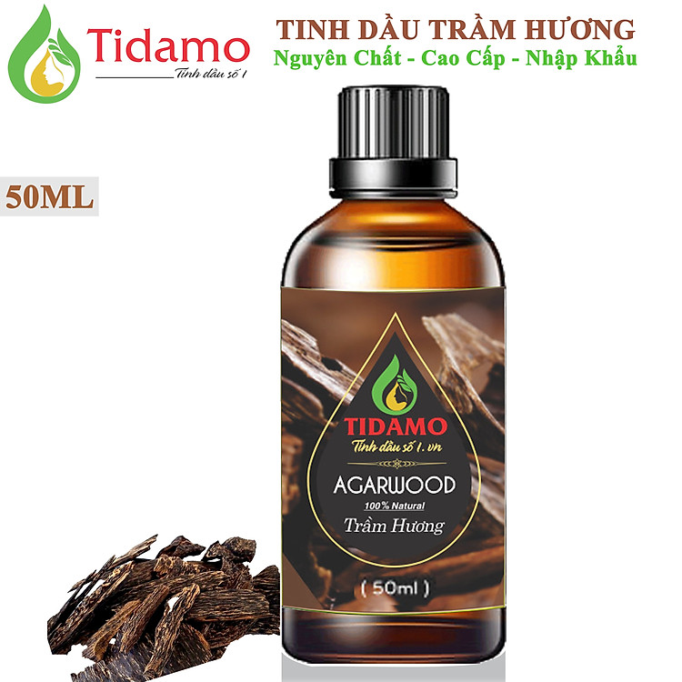 Tinh Dầu Xông Phòng TRẦM HƯƠNG TIDAMO 50ML - Tinh Dầu Trầm Hương Cao Cấp Từ Thiên Nhiên Giúp Bảo Vệ Sức Khỏe, Thư Giãn Và Tĩnh Lặng Tinh Thần - Kiểm Nghiệm Chất Lượng Tại Trung Tâm Quatest 3