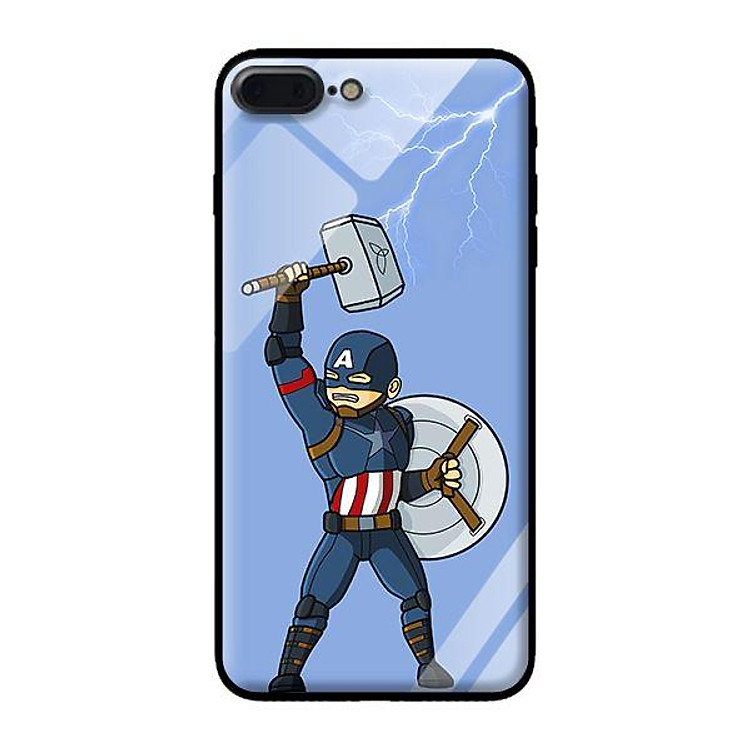 Ốp lưng kính cường lực cho iPhone 8 Plus Cap Cầm Búa - Hàng chính hãng