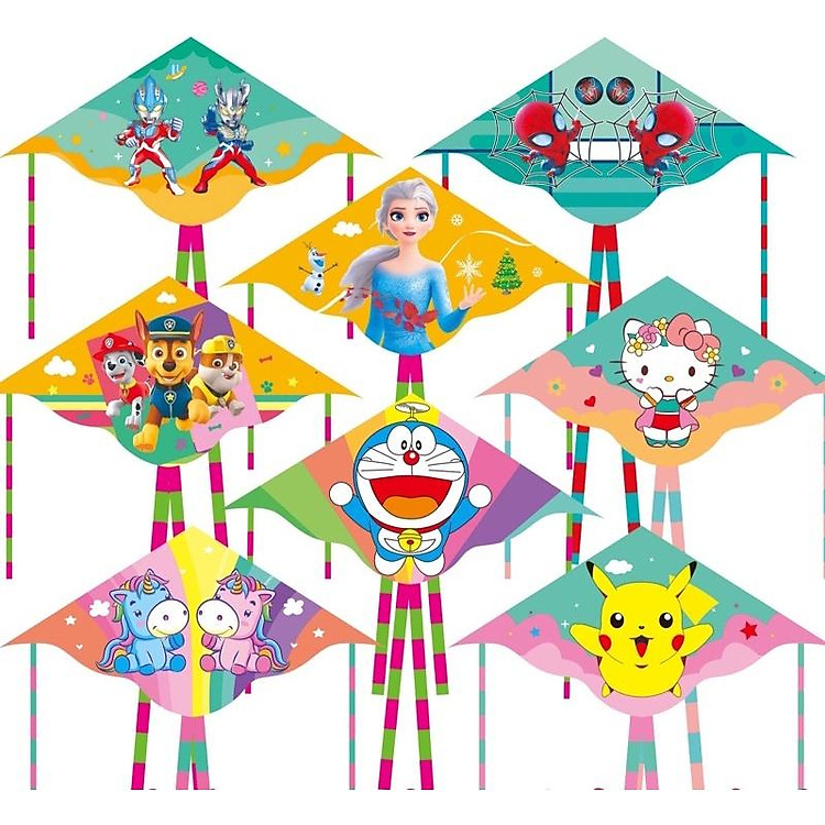 Diều 3D cho bé từ 3 tuổi cầm chơi thả diều + TẶNG tay cầm thả diều dài 150 mét dây (bán sỉ lẻ)