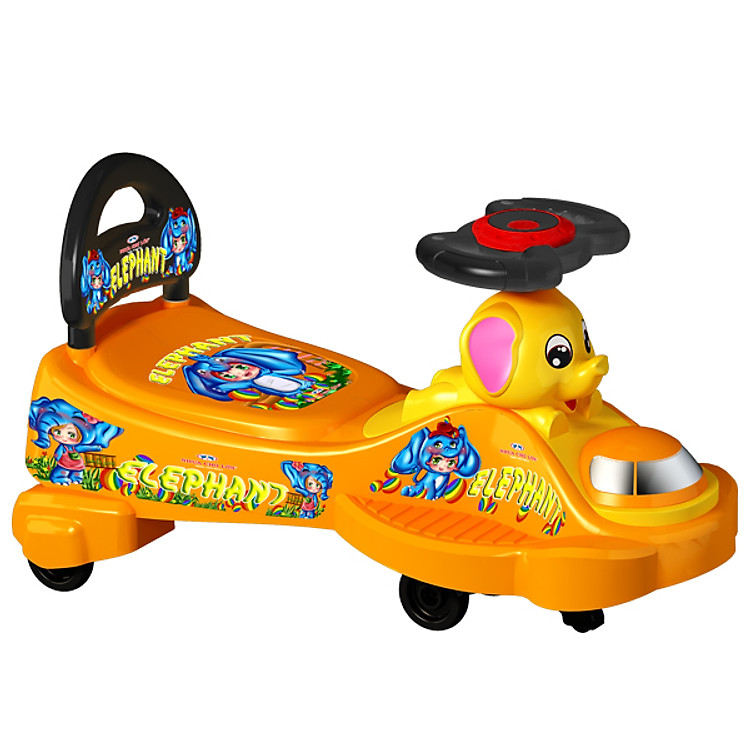 Xe Lắc Nhựa Chợ Lớn Con Voi (Có Nhạc) - M1443B-X3B - Giao màu ngẫu nhiên