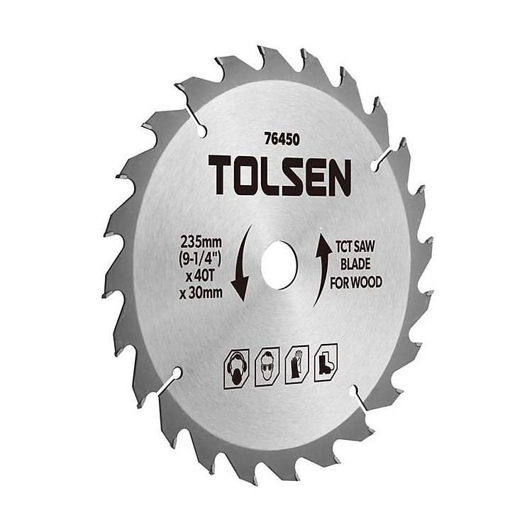Đĩa Cắt Gỗ Tolsen 76430 - Bạc (185mm x 24T)