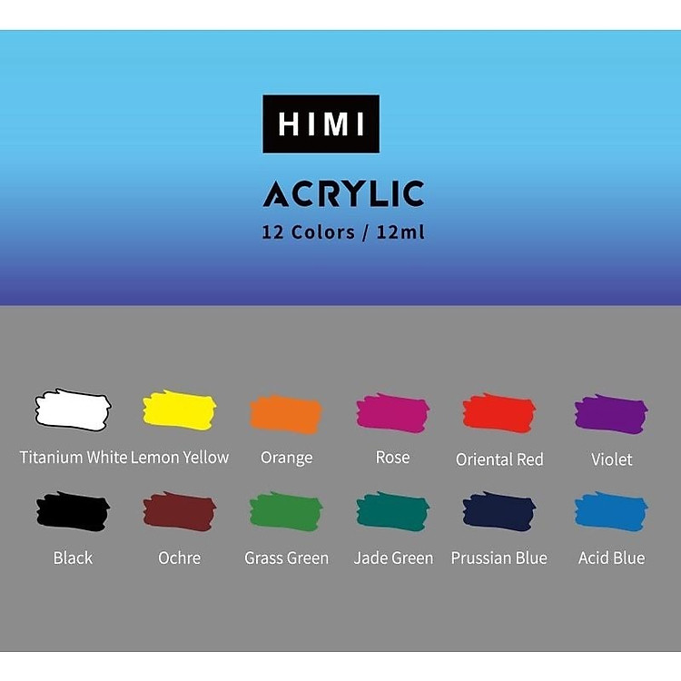 Màu Acrylic Miya Himi (12 màu, 12ml) - Ảnh 6