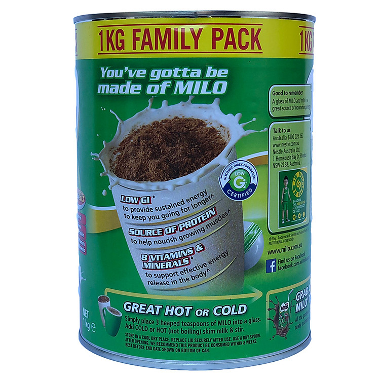 Sữa Nestle Milo Úc Hộp 1Kg Tin cậy Tiết kiệm - Hình ảnh 3
