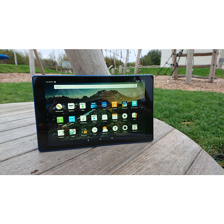 Máy tính bảng Kindle Fire HD 10 (Black/Blue) - 32GB - 2017 - Chính hãng Amazon - Hàng nhập khẩu