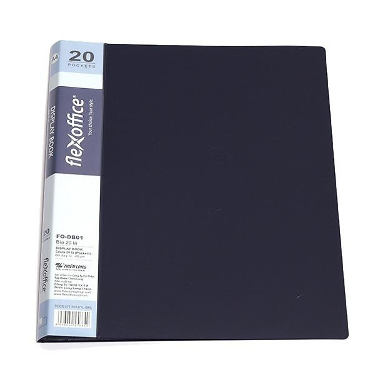 Bìa 20 Lá A4 Flexoffice FO – DB01 (Xanh Đậm)