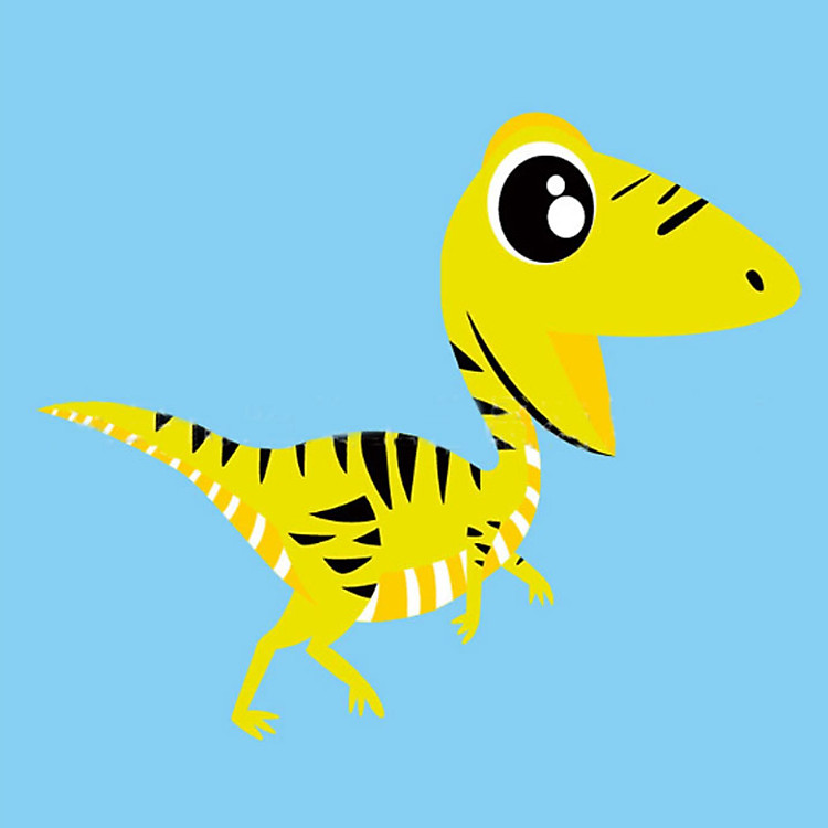 Tranh sơn dầu số hóa khủng long cho trẻ tranh tô màu sơn dầu