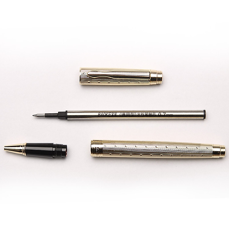 Bút Ký Mực Gel Vỏ Kim Loại Baoke - Vàng - Ảnh 4