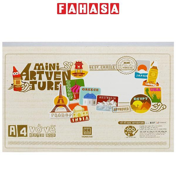 Vở Vẽ Mini Artventure A4 (20 tờ)