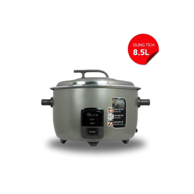 Nồi Cơm Điện Công Nghiệp Chính Hãng SOWUN SW6988 8.5L, Lòng Nồi Hợp Kim Nhôm,Chống Dính Cao Cấp