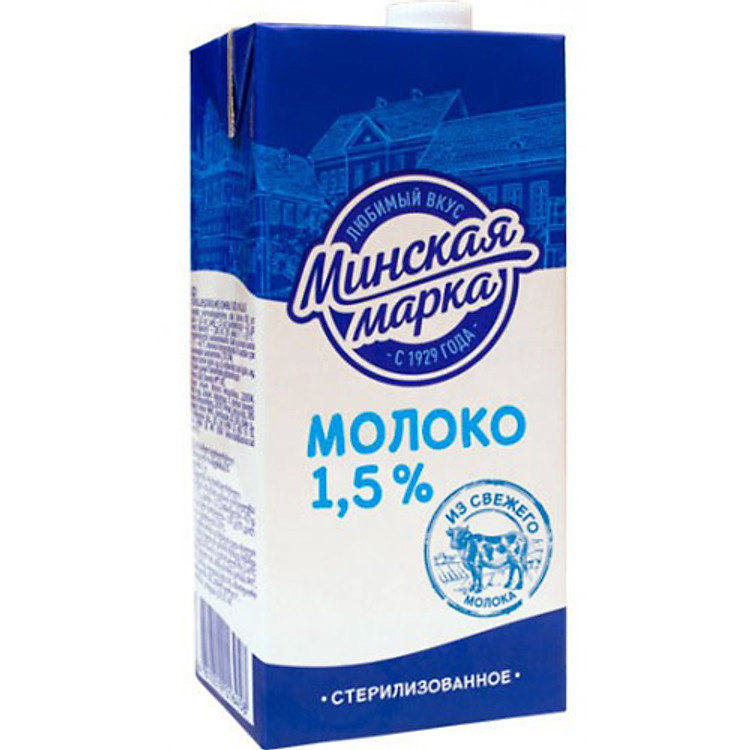 Sữa tươi tiệt trùng Minskaya (Minka) hộp 1000ml (1.5% chất béo)
