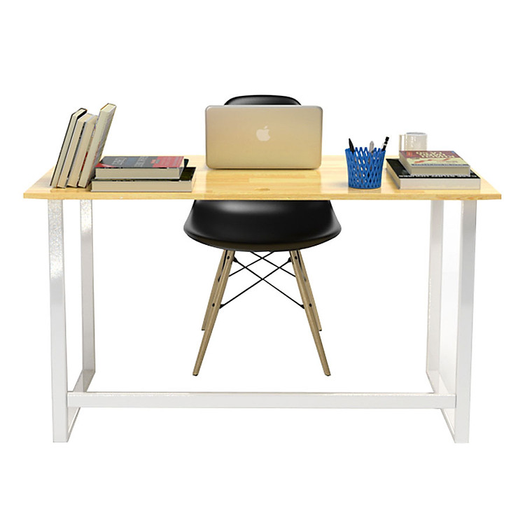 Bộ Bàn Rec-F Trắng Và Ghế Eames Chân Gỗ Đen IBIE TCREF12RW-EAMSB