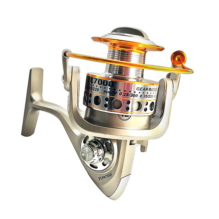 Máy câu cá Yumoshi LC 3000-4000-5000-6000-7000 tay quay núm gỗ, gọn nhẹ, dễ mang theo, tương thích với mọi loại cần câu hỗ trợ lắp máy, máy câu cao cấp thương hiệu T1999 tặng kèm 100m cước