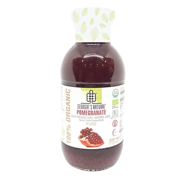 Nước Ép 100% Hữu Cơ Lựu Tự Nhiên Pomegranate Juice - Georgia's Natural - 300ml