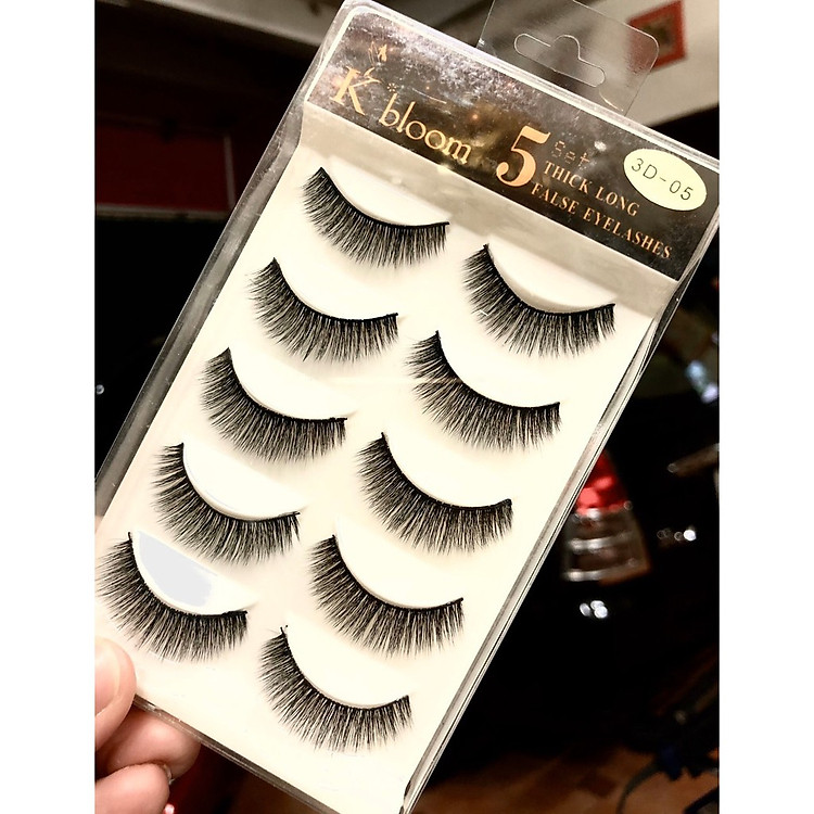 Hộp 6 cặp mi giả cao cấp K Bloom 3D - Hàn Quốc (mi chồn)