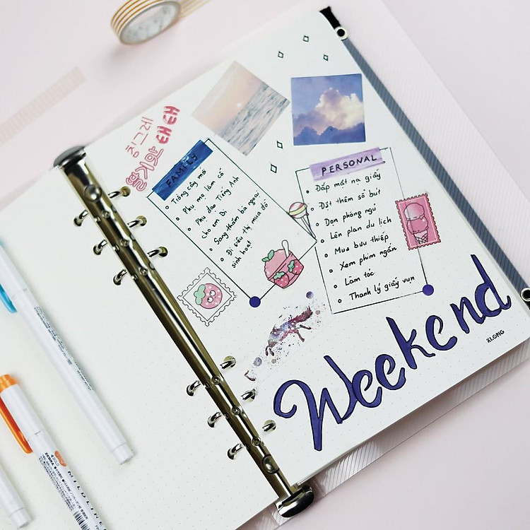 Sổ Caro file Binder kẹp còng Klong A5 (100 tờ)